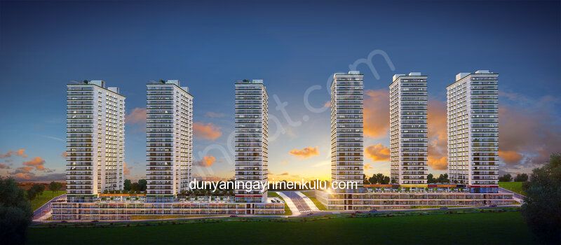 MİNA TOWERS'DA ŞEHİR MANZARALI C TİPİ 2+1 SATILIK DAİRE