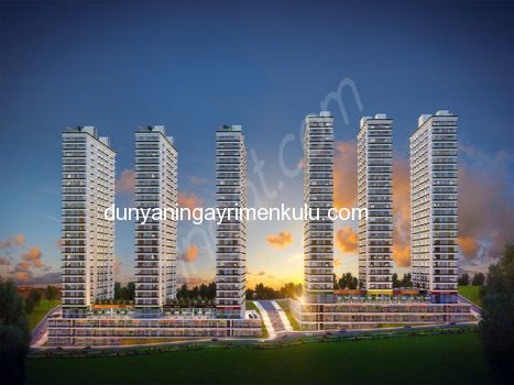 MİNA TOWERS'DA ŞEHİR MANZARALI C TİPİ 2+1 SATILIK DAİRE