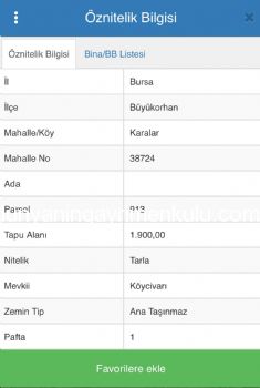 BURSA KARALAR KÖYÜNDE KÖY MERKEZİNE YAKIN SATILIK TARLA