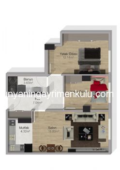 KÜÇÜKYALI MERKEZDE YENİ BİNADA 2+1 SATILIK DAİRE